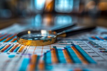 Naklejka premium Strategic Business Analysis for Auditing Inventory, Financial Management, and Marketing Profit with Conceptual Planning Approach