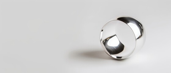 Detailed shot of a polished silver napkin ring, reflecting light beautifully, isolated on a white...