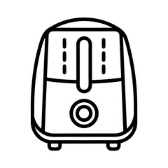 Air fryer line icon silhouette vector illustration