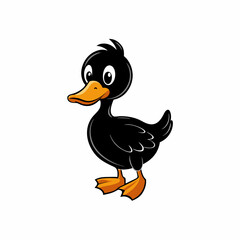 duck isolated on white, duck vector illustration, pet vector art, ducks silhouette, animal vector icon, eps