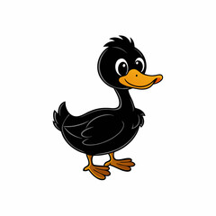 duck isolated on white, duck vector illustration, pet vector art, ducks silhouette, animal vector icon, eps
