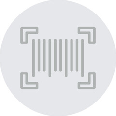Barcode Vector Line Grey Circle Grey