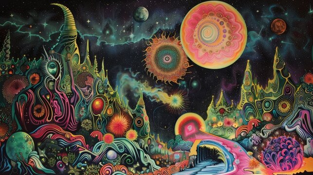 1960s psychedelic rock, psychedelic effects, pschedelic art