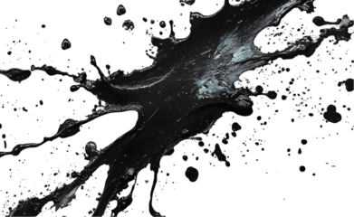 Grunge splash texture  isolated on transparent background.