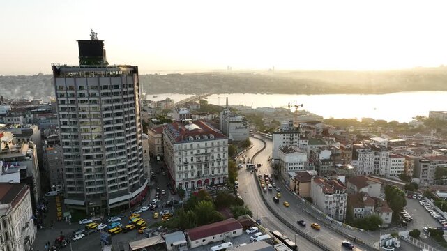 pera place hotel and galata bridge