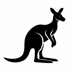 kangaroo illustration, kangaroo vector illustration, pet vector art, kangaroos silhouette, animal vector icon, eps