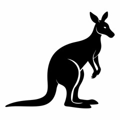 kangaroo illustration, kangaroo vector illustration, pet vector art, kangaroos silhouette, animal vector icon, eps