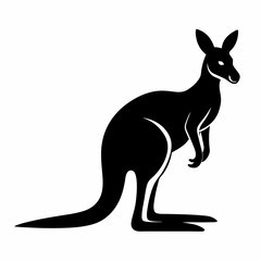 kangaroo illustration, kangaroo vector illustration, pet vector art, kangaroos silhouette, animal vector icon, eps