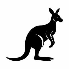 kangaroo illustration, kangaroo vector illustration, pet vector art, kangaroos silhouette, animal vector icon, eps