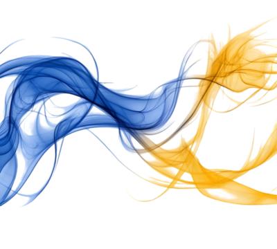 Navy blue and maize subtle abstract smoke isolated on transparent background. 