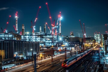 railway line long exposure looking over Battersea