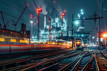 railway line long exposure looking over Battersea