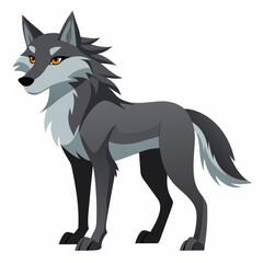 illustration of fox, wolf vector illustration, pet vector art, wolfs silhouette, animal vector icon, eps