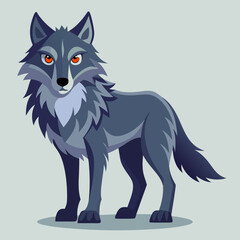 illustration of fox, wolf vector illustration, pet vector art, wolfs silhouette, animal vector icon, eps