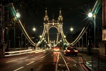 Obraz premium London. Magnificence of Tower Bridge with its beautiful night colors.