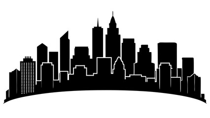 Best Generic Skyline Silhouette Illustrations for Urban-Themed Designs