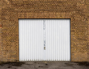 modern gate in a brick house in Europe
