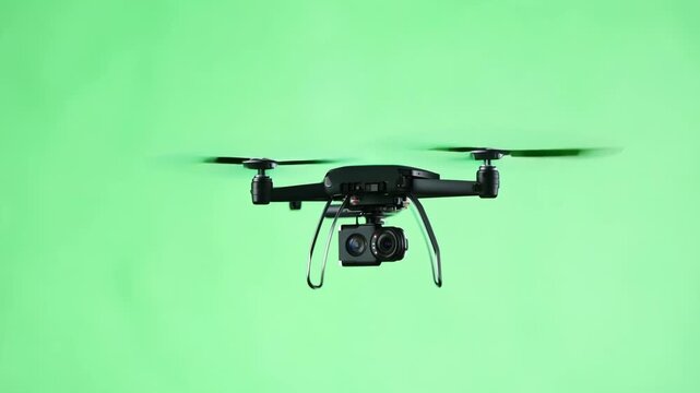 As I looked up I noticed a small drone hovering above me its tiny propellers whirring as it snapped photos from high above. Green screen chromakey