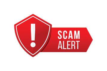 vector Red Triangle Scam alert warning sign
