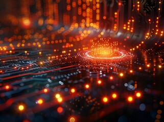 Fototapeta premium Intricate Close-Up of a Circuit Board