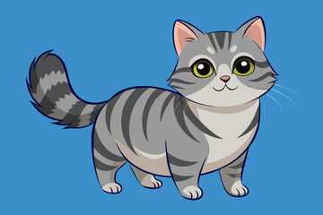  Munchkin cat vector art illustration 