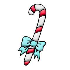 PNG 3D model of Christmas candy with a bow