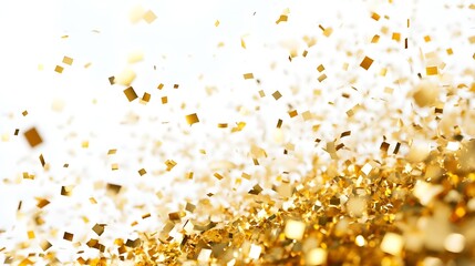 gold ribbin confetti background
