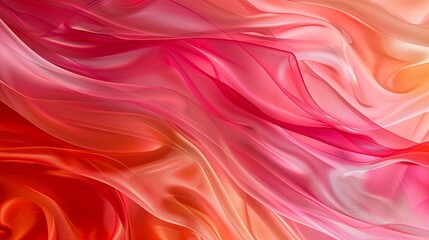 Obraz premium Elegant Gradient Frosted Glass Vase with Flowing Crimson and Coral Tones, Exuding a Sophisticated and Artistic Ambiance