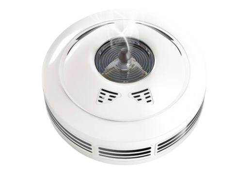 smoke detector isolated on transparent background.
