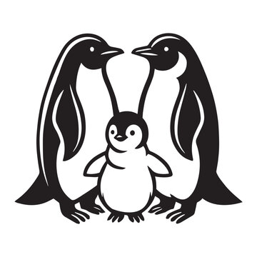 recommend clip art: Penguin Bird Clipart, Penguin silhouette, A Penguin Outline illustration in black and white