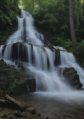 Waterfalls in Motion - Vertical Views of Dynamic Cascading Beauty