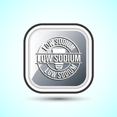 Obraz premium Low Sodium Icon Button Design Illustration