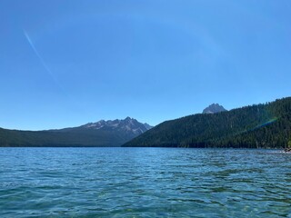 lake and mountains