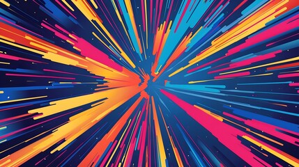 Bright and Vibrant Dynamic Burst Pattern Backdrop for Sports and Digital Designs