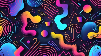 Bold Graphic Neon Glow Vibrant Sports Background Design