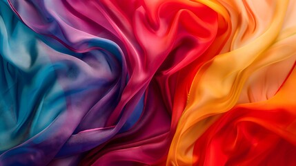 Fototapeta premium Close up of a colorful fabric with a blurry background.