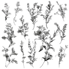 Fototapeta premium Beautiful Botanical Flower Collection - High-Resolution Images of Various Flower Species for Nature and Floral Enthusiasts