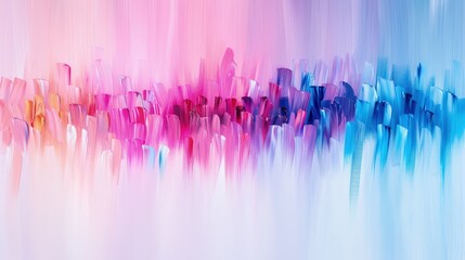 Vibrant Watercolor Paintings Arranged in Arrow Form