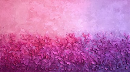 Fototapeta premium Abstract Painting with Overlapping Leaves in Soft Colors