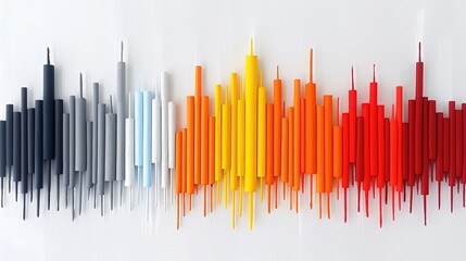 Obraz premium Vibrant Abstract Seashell Art with Wave-like Pattern