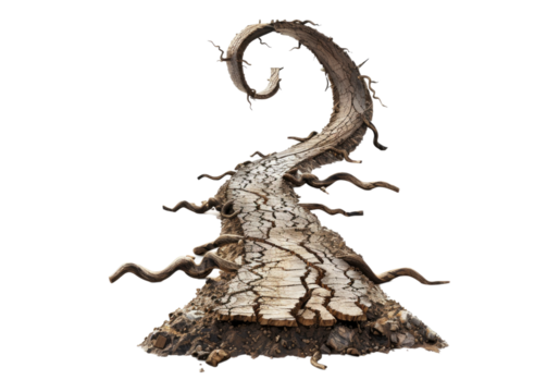 tangled road isolated on transparent background.
