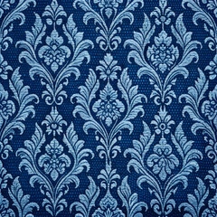 Fototapeta premium navy blue patterned fabric texture or background