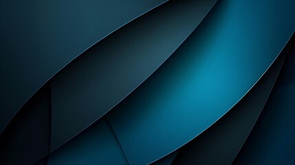 Minimalist abstract background  black lines, geometric shapes on dark blue gradient with sharp edges