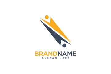 Company human Creative Logo Vector Design Template 