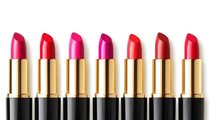 Obraz premium Set of lipsticks isolated on white background