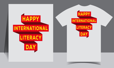 International literacy day for t-shirt design.