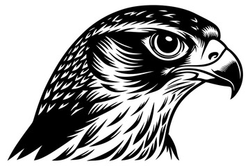 falcon head vector silhouette, eagle head icon