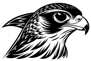 falcon head vector silhouette, eagle head icon