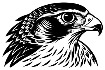 falcon head vector silhouette, eagle head icon