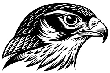 falcon head vector silhouette, eagle head icon